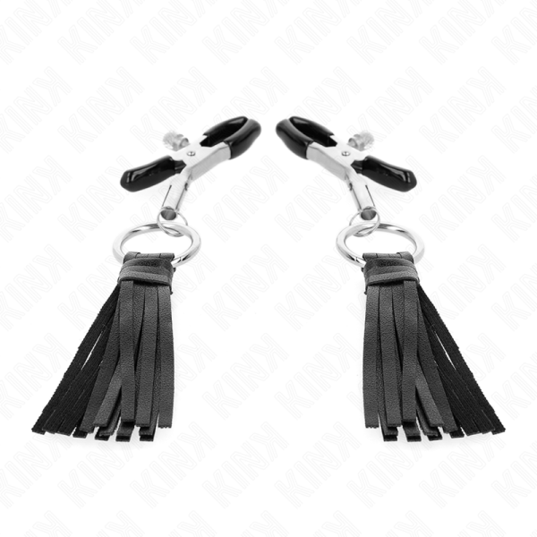 KINK - PINZAS PARA PEZONES CON BORLAS DE POLIPIEL 6 CM