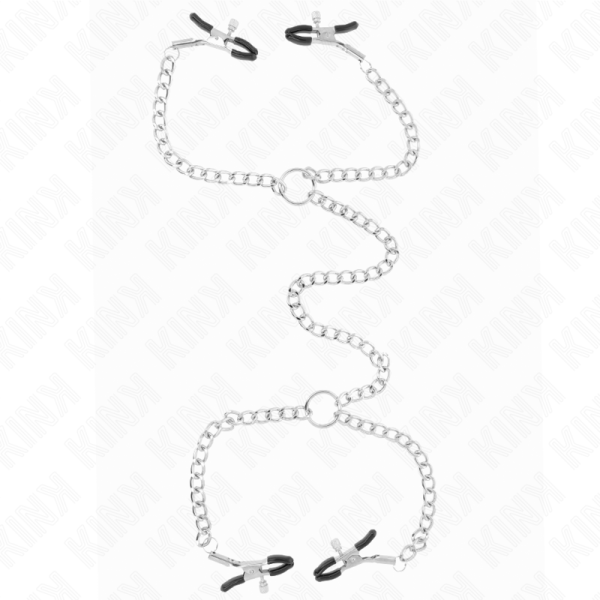 KINK - PINZAS PARA PEZONES DOBLE 32 CM CON CADENAS 14 CM