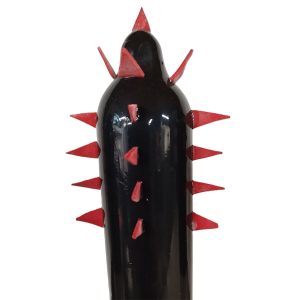 CONDOMERIE - PRESERVATIVO DECORATIVO PINTADO A MANO CACTUS NEGRO XL
