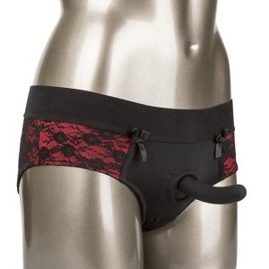 CALEXOTICS - SCANDAL SET DE BRAGUITAS SIN ENTREPIERNAS CON DILDO TALLA L/XL