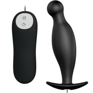 PRETTY LOVE - PLUG ANAL SILICONA 12 MODOS VIBRACIÓN NEGRO