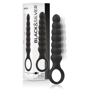 BLACK&SILVER - BOB POTENTE VIBRADOR DILATADOR ANAL SILICONA