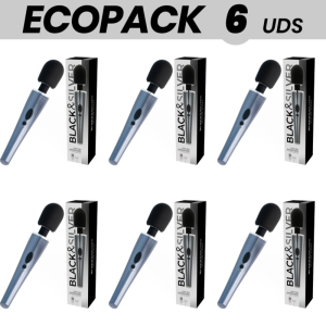 ECOPACK 6 UDS - BLACK&SILVER DEXTER MASSAGE WAND