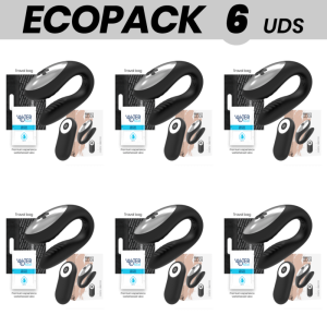 ECOPACK 6 UDS - BRILLY GLAM WE LOVE VIBRADOR PARA PAREJAS CONTROL REMOTO NEGRO