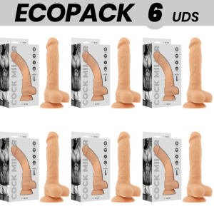 ECOPACK 6 UDS - COCK MILLER SILICONA DENSITY COCKSIL ARTICULABLE 18 CM