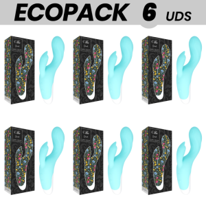 ECOPACK 6 UDS - MIA DRESDE VIBRADOR AZUL TURQUESA