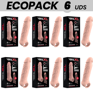 ECOPACK 6 UDS - VIRILXL EXTENSION DE PENE LIQUID SILICONE V9 NATURAL