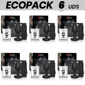 ECOPACK 6 UDS - IBIZA PLUG ANAL CONTROL REMOTO TALLA M
