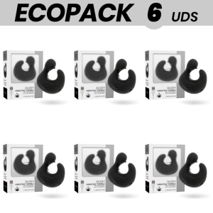 ECOPACK 6 UDS - BLACK&SILVER DEDAL PATO ESTIMULADOR DE SILICONA RECARGABLE DUCKYMANIA