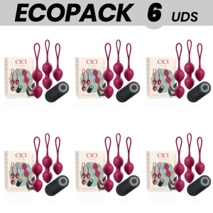 ECOPACK 6 UDS - CICI BEAUTY PREMIUM SILICONE 3 VIBRATING KEGEL BEADS REMOTE CONTROL