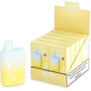 LOST MARY - (PACK PROFESIONAL EXPOSITOR - 10 UNIDADES) BM600 VAPER NICOTINA 2% DESECHABLE SABOR PIÑA HELADA
