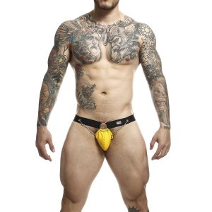 MOB - DNGEON JOCKSTRAP AMARILLO CON CADENAS TALLA ÚNICA