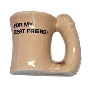 DIABLO PICANTE – IMÁN TAZA CERÁMICA CON ASA DE PENE “FOR MY BEST FRIEND”