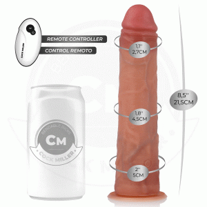COCK MILLER - DILDO HIPERREALÍSTICO CON VENTOSA Y THRUSTING CON CONTROL REMOTO 21,5 CM