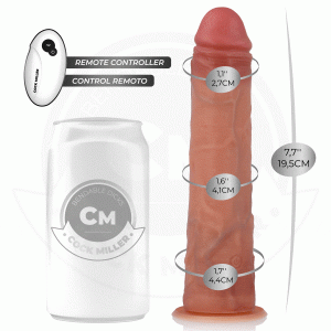 COCK MILLER - DILDO HIPERREALÍSTICO CON VENTOSA Y THRUSTING CON CONTROL REMOTO 19,5 CM