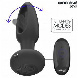 ADDICTED TOYS - PLUG ANAL CON LENGUA VIBRADORA Y CONTROL REMOTO