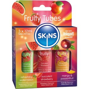 SKINS - FRUITY LUBES KIT LUBRICANTES SANDÍA, FRESA & MANGO 3 x 12 ML