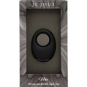 JE JOUE - MIO ANILLO PARA EL PENE VIBRADOR FUERTE Y FLEXIBLE NEGRO