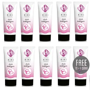 KIKÍ TRAVEL -  LUBRICANTE SABOR A CHICLE 50ML 10 + 1 GRATIS