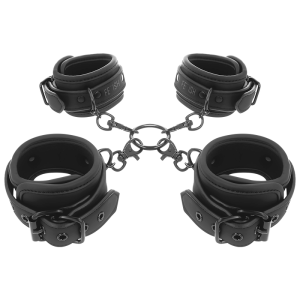 FETISH SUBMISSIVE - SET ESPOSAS MANOS Y TOBILLOS CON FORRO DE NEOPRENO
